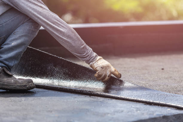 Professional Exterior Waterproofing technician working in North Prairie, WI